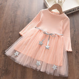 Mihkalev Fashion 2021 Girl Spring Dresses Kids Dresses for Girls Cotton Button Princess Dress Children Dance Party Dress Clothes