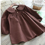 Mihkalev Fashion 2021 Girl Spring Dresses Kids Dresses for Girls Cotton Button Princess Dress Children Dance Party Dress Clothes