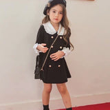 Mihkalev Fashion 2021 Girl Spring Dresses Kids Dresses for Girls Cotton Button Princess Dress Children Dance Party Dress Clothes