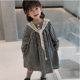 Mihkalev Fashion 2021 Girl Spring Dresses Kids Dresses for Girls Cotton Button Princess Dress Children Dance Party Dress Clothes