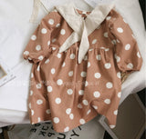 Mihkalev Fashion 2021 Girl Spring Dresses Kids Dresses for Girls Cotton Button Princess Dress Children Dance Party Dress Clothes