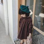 Mihkalev 2021 Kids Clothes Girl Autumn Plaid Dress for Children Princess Dresses Baby Girls Cotton Party Dress Clothing